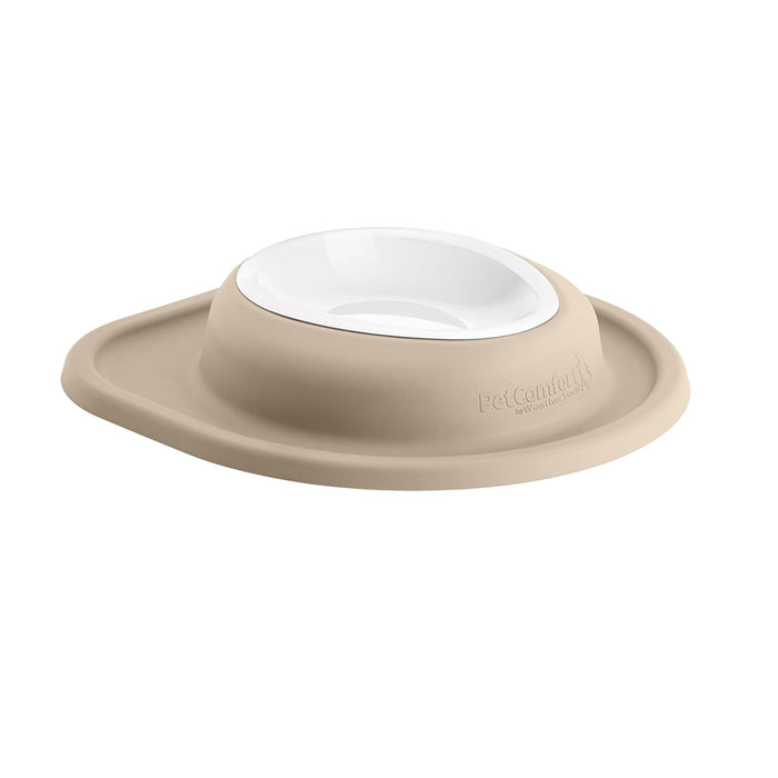 WeatherTech Single Low Pet Feeding System, Plastic Bowl - WTD4C - Tan - 16 oz - 8