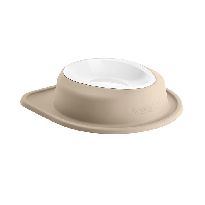 WeatherTech Single Low Pet Feeding System, Plastic Bowl - WTD4M - Tan - 96 oz - 17