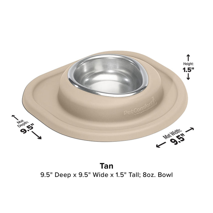 WeatherTech Single Low Pet Feeding System, Stainless Steel - WTD5D - Light Grey - 8 oz - 9
