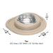 WeatherTech Single Low Pet Feeding System, Stainless Steel - WTD5D - Light Grey - 8 oz - 9