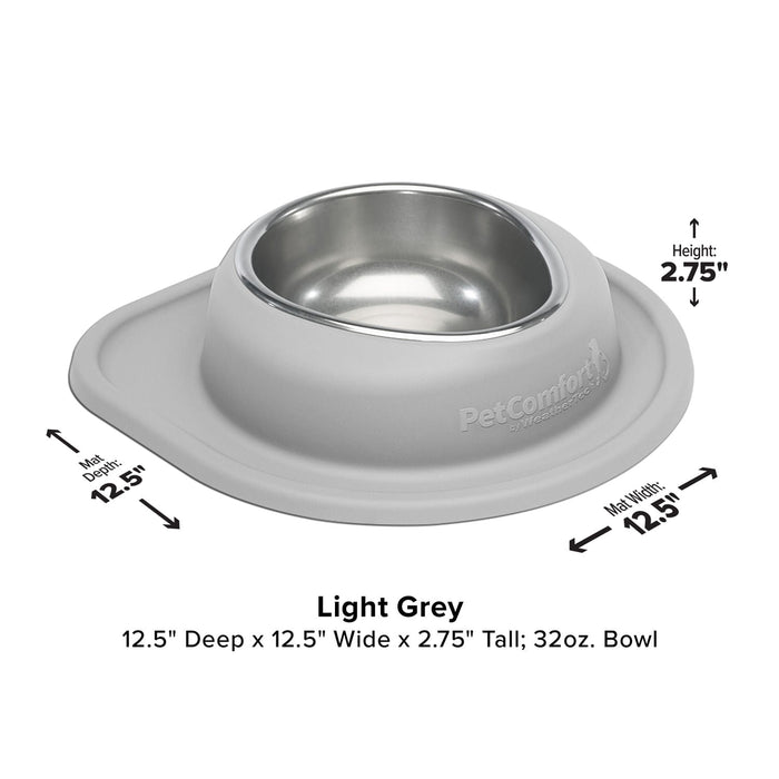 WeatherTech Single Low Pet Feeding System, Stainless Steel - WTD5E - Tan - 8 oz - 11