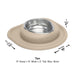 WeatherTech Single Low Pet Feeding System, Stainless Steel - WTD5G - Light Grey - 16 oz - 23