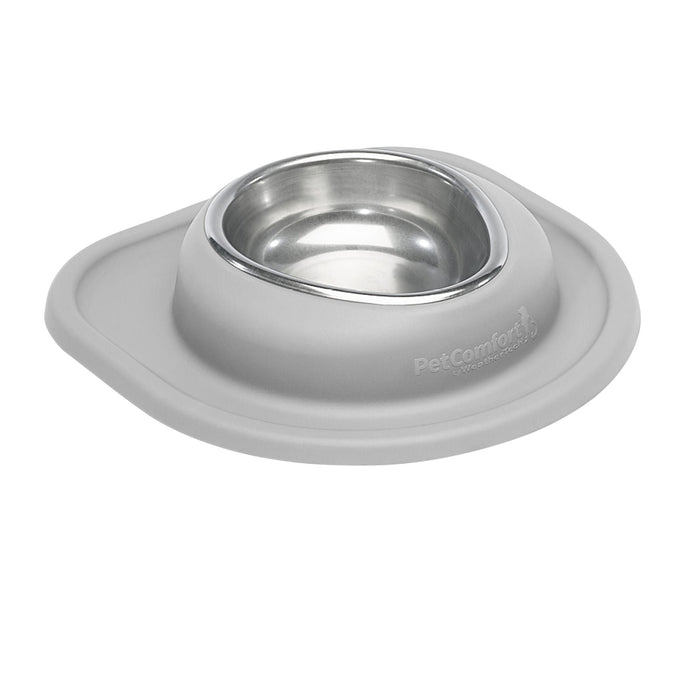 WeatherTech Single Low Pet Feeding System, Stainless Steel - WTD5G - Light Grey - 16 oz - 22