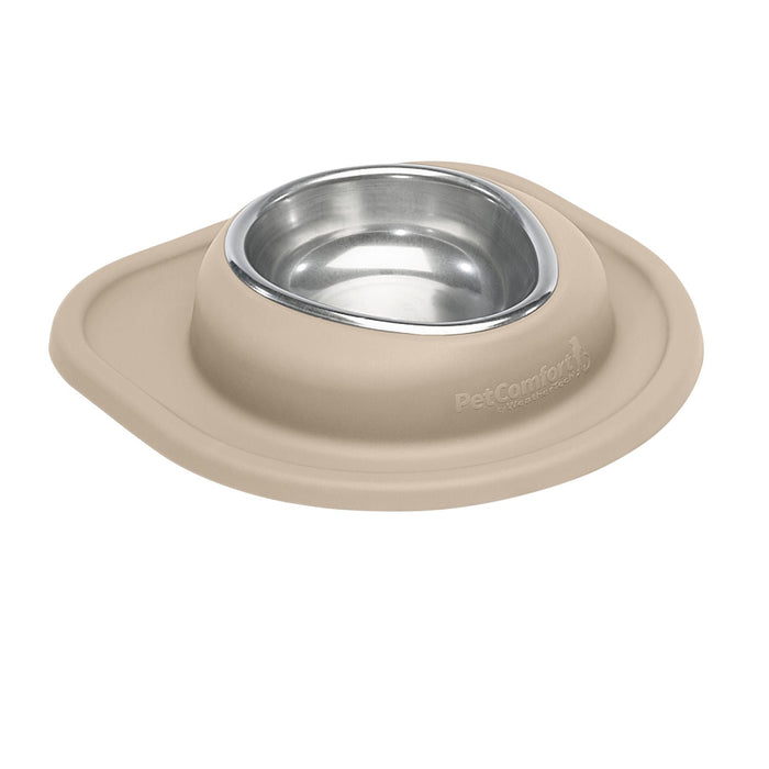 WeatherTech Single Low Pet Feeding System, Stainless Steel - WTD5H - Tan - 16 oz - 24