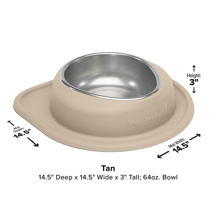 WeatherTech Single Low Pet Feeding System, Stainless Steel - WTD5J - Dark Grey - 32 oz - 27