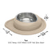WeatherTech Single Low Pet Feeding System, Stainless Steel - WTD5K - Light Grey - 32 oz - 13