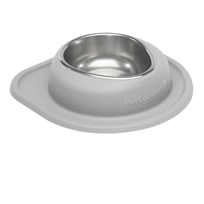 WeatherTech Single Low Pet Feeding System, Stainless Steel - WTD5K - Light Grey - 32 oz - 12