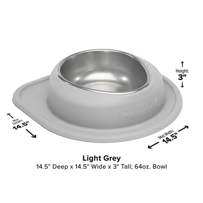 WeatherTech Single Low Pet Feeding System, Stainless Steel - WTD5L - Tan - 32 oz - 15