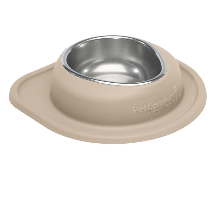 WeatherTech Single Low Pet Feeding System, Stainless Steel - WTD5L - Tan - 32 oz - 14