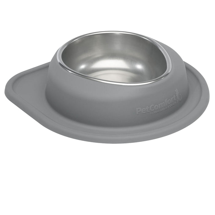 WeatherTech Single Low Pet Feeding System, Stainless Steel - WTD5M - Dark Grey - 64 oz - 32