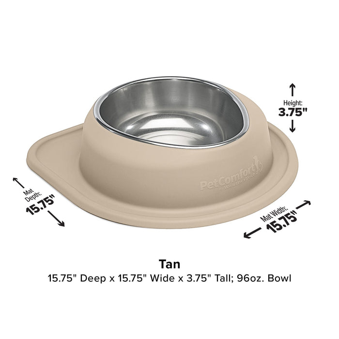 WeatherTech Single Low Pet Feeding System, Stainless Steel - WTD5M - Dark Grey - 64 oz - 33