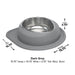 WeatherTech Single Low Pet Feeding System, Stainless Steel - WTD5N - Light Grey - 64 oz - 17