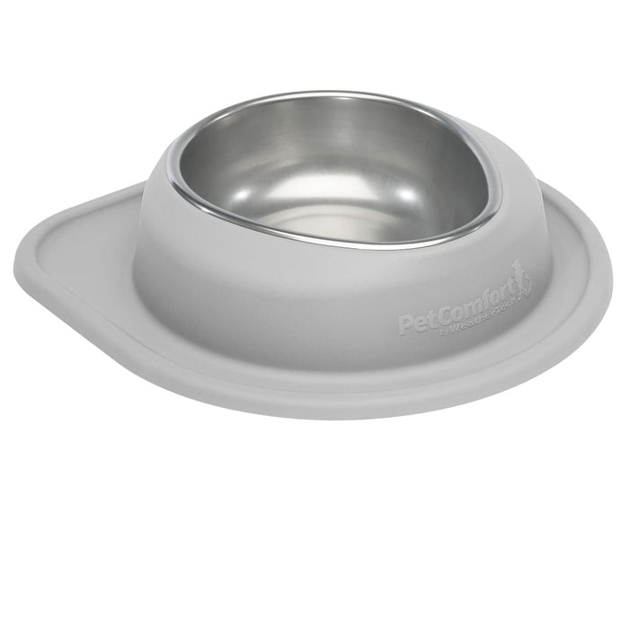 WeatherTech Single Low Pet Feeding System, Stainless Steel - WTD5N - Light Grey - 64 oz - 16