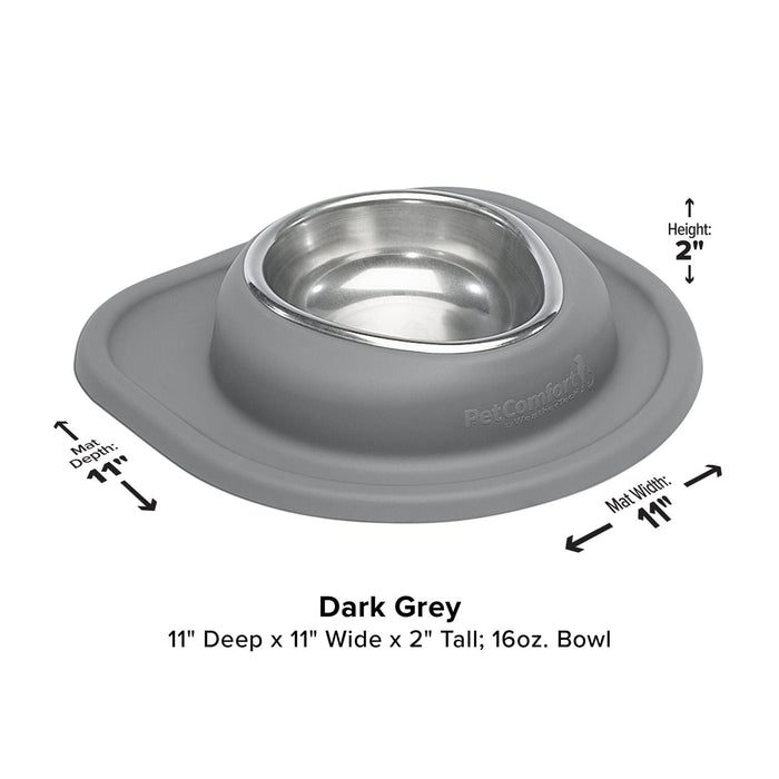 WeatherTech Single Low Pet Feeding System, Stainless Steel - WTD5P - Tan - 64 oz - 29