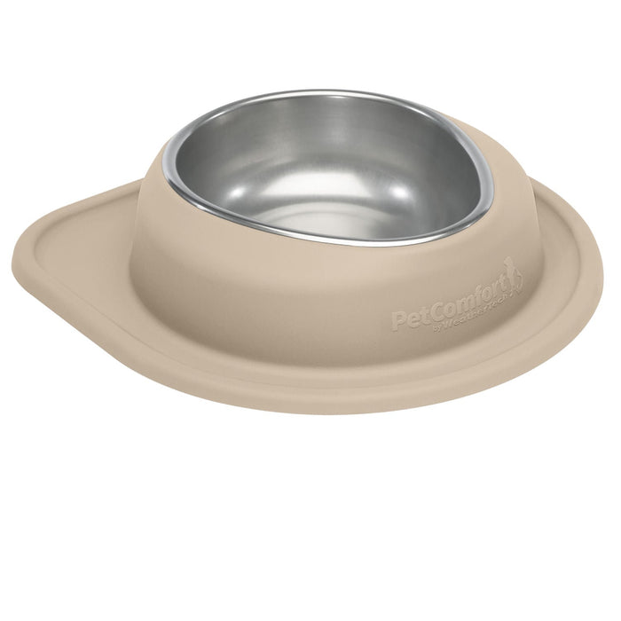 WeatherTech Single Low Pet Feeding System, Stainless Steel - WTD5P - Tan - 64 oz - 28