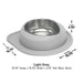 WeatherTech Single Low Pet Feeding System, Stainless Steel - WTD5Q - Dark Grey - 96 oz - 19