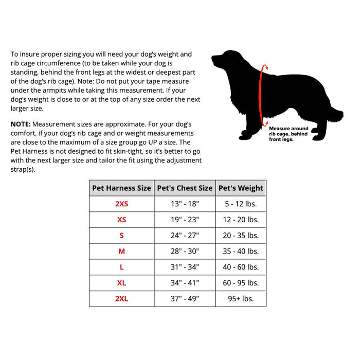 WeatherTech Travel Safe Dog Harness - WTD6L - Black - Chest 13 - 18"; 5 - 12 lbs - 5