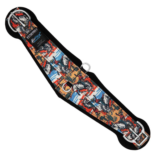 Weaver Patterned Airflec Roper Smart Cinch - WLC95 - 28" - Bucking Bronc - 1