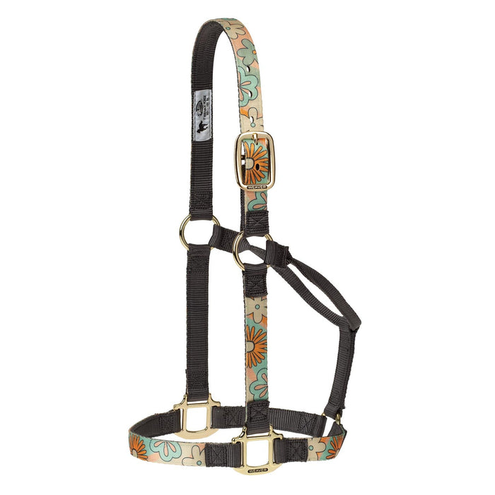 Weaver Patterned Nylon Overlay Halter for Horses - WLCP2 - Retro Flower - Small - 12
