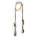 Weaver Patterned Nylon Sliding Ear Headstall for Horses - WLC7Z - Retro Flower - 3