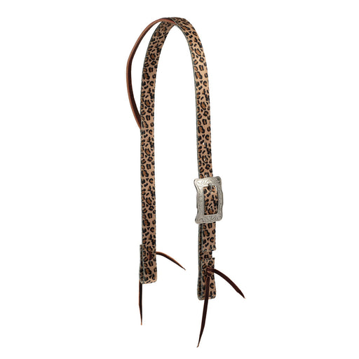 Weaver Patterned Nylon Split Ear Headstall for Horses - WLC84 - Leopard - 1