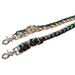 Weaver Polyester Braided Barrel Rein for Horses - WLC8K - Turquoise Brown & Tan - 3/4" x 8' - 6