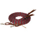 Weaver Polyester Braided Split Reins for Horses - WLC8L - Dark Red & Charcoal - 1/2" x 8' - 1
