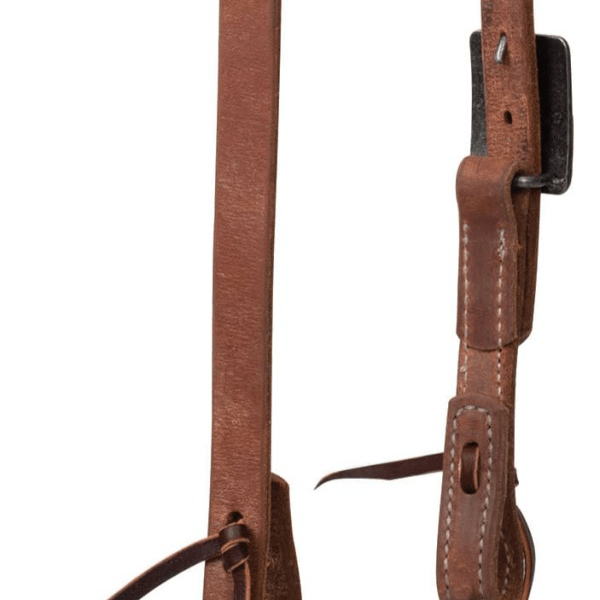 Weaver ProTack Copper Flower Split Ear Headstall - WLCHU - Russet - Horse - 4