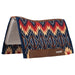 Weaver Synergy Contoured Performance Wool & Felt "Quest" Saddle Pad - WLCPZ - 32" x 34" - Navy & Red - 1