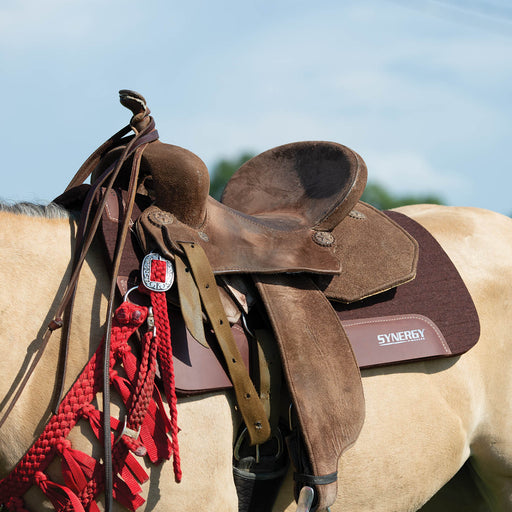 Weaver Synergy Contoured Steam Pressed 100% Merino Wool Felt Performance Saddle Pad - WLCQE - Chocolate - 32" x 34" - 2