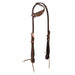 Weaver Western Floral Leather Sliding Ear Headstall for Horses - WLC7Q - Havana Brown - 1