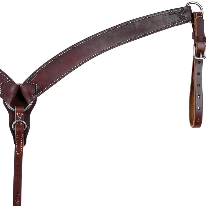 Weaver Working Cowboy Harness Leather Contoured Breast Collar with Stainless Steel Hardware - W22Y - 2