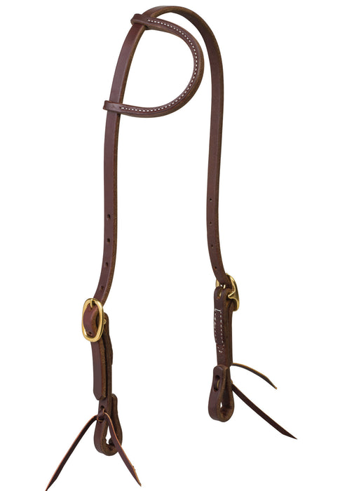 Weaver Leather Working Cowboy Sliding Ear Headstall - Solid Brass  