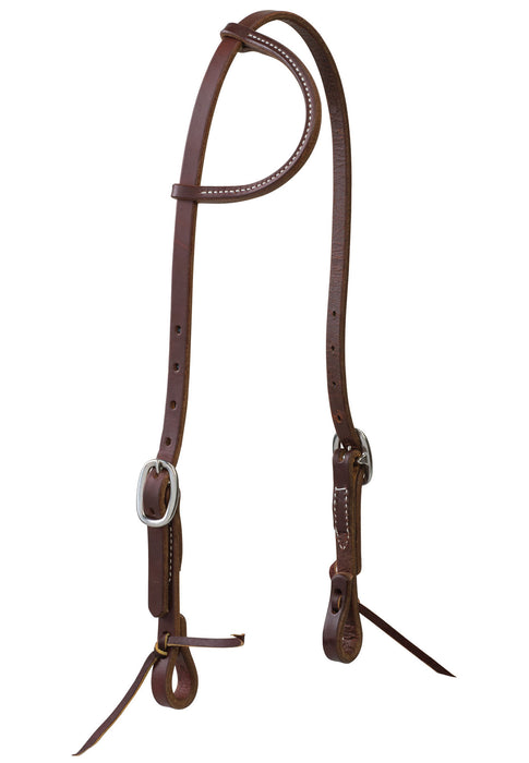 Weaver Leather Working Cowboy Sliding Ear Headstall - Stainless Steel  