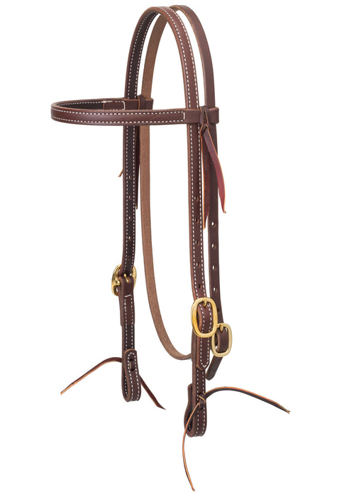 Weaver Leather Working Cowboy Browband Headstall - Solid Brass  