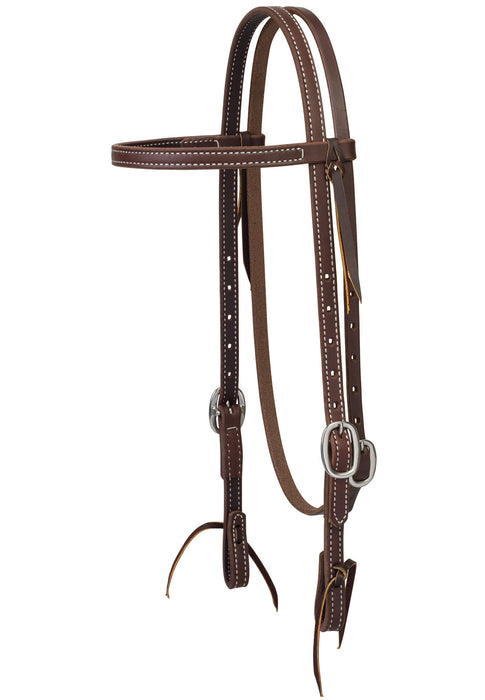 Weaver Leather Working Cowboy Browband Headstall - Stainless Steel  