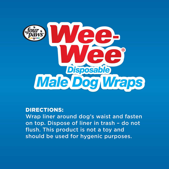 Wee - Wee Disposable Male Dog Wraps - Jeffers - Animal & Pet Supplies > Pet Training Aids