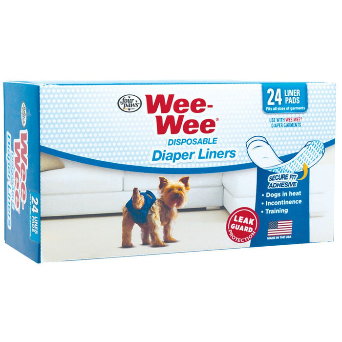 Wee - Wee Dog Diaper Garment Pads, 24 Count - Jeffers - Animal & Pet Supplies > Pet Training Aids