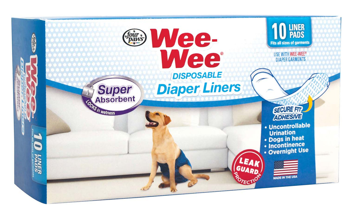 Wee - Wee Super Absorbent Disposable Dog Diaper Liners, 10 ct - Jeffers - Animal & Pet Supplies > Pet Training Aids