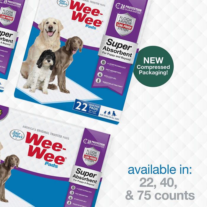 Wee - Wee Super Absorbent Pads for Dogs - Jeffers - Animal & Pet Supplies > Pet Training Aids