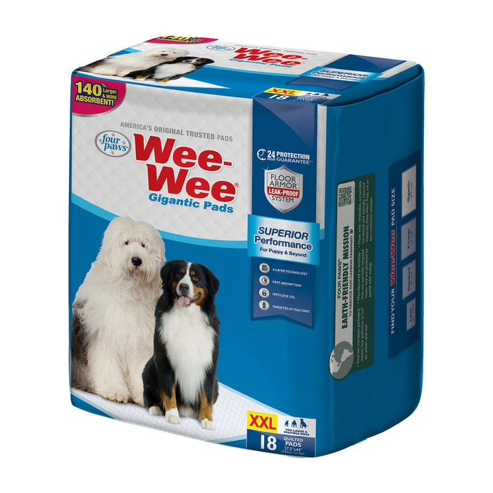 Wee - Wee Superior Performance Gigantic Dog Pee Pads - Jeffers - Animal & Pet Supplies > Pet Training Aids