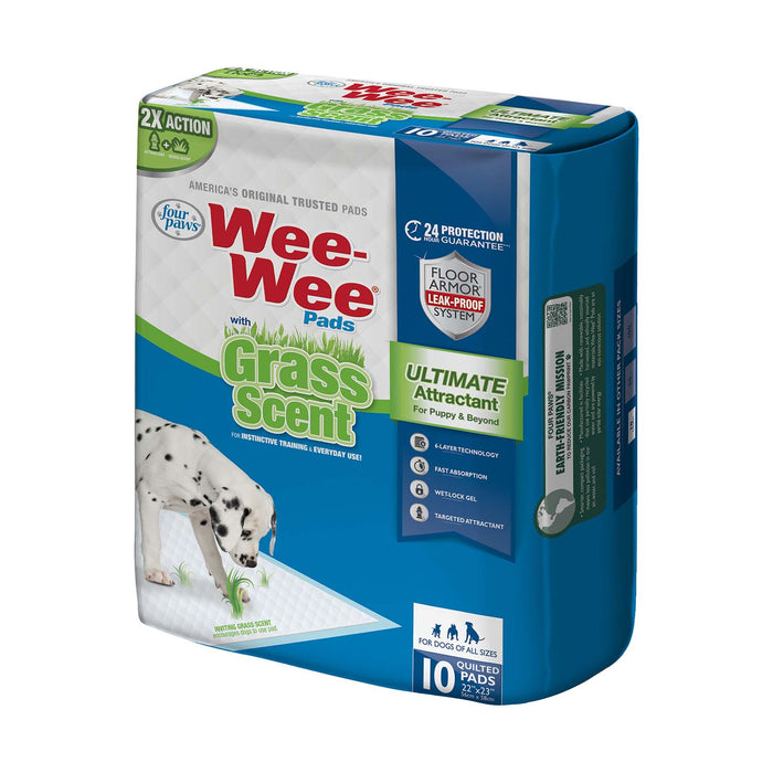 Wee - Wee Ultimate Attractant Dog Pee Pads with Grass Scent - Jeffers - Animal & Pet Supplies > Pet Training Aids