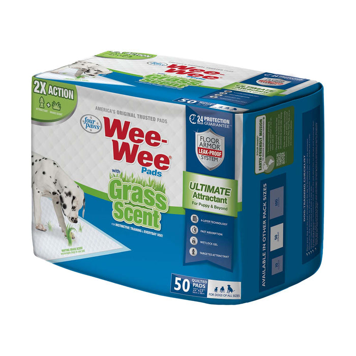 Wee - Wee Ultimate Attractant Dog Pee Pads with Grass Scent - Jeffers - Animal & Pet Supplies > Pet Training Aids