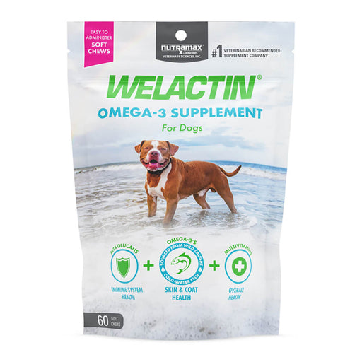 Welactin Daily Omega - 3 Supplement For Dogs, 60 Soft Chews - Jeffers - Animal Health & Wellness > Skin & Coat Care