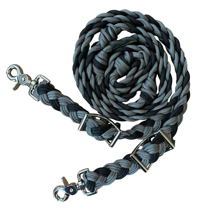 WhinneyWear Hand Braided Reins, 8' - Jeffers - Horse Supplies > Horse Tack > Reins