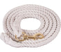 White Cotton Lead Rope w/ brass - plated bolt snap - Jeffers - Horse Supplies > Horse Tack > Horse Halters