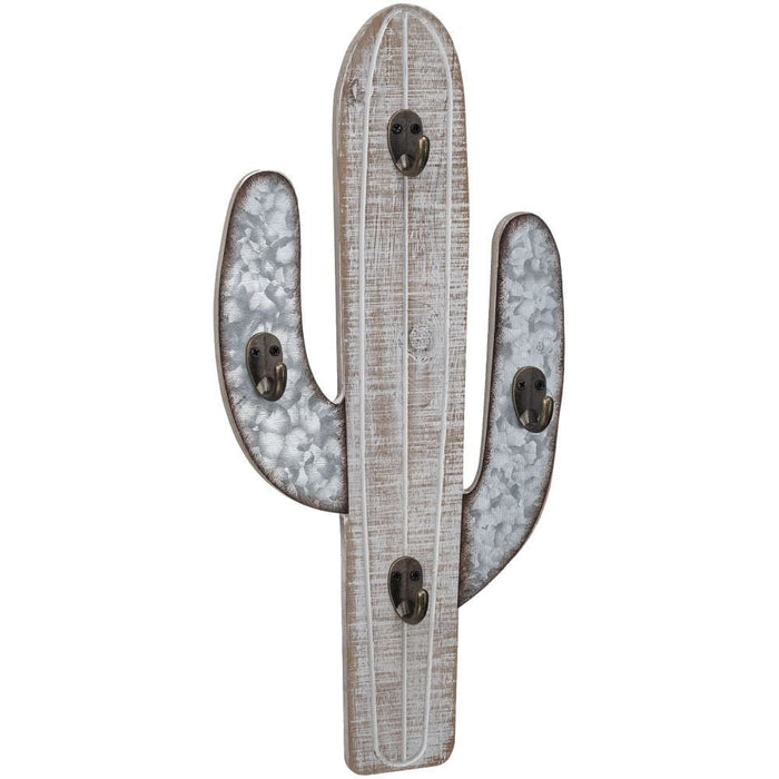 White Wash Cactus Hook, Small - Jeffers - Home Goods & Gifts > Home Decor and Candles for Home Improvement