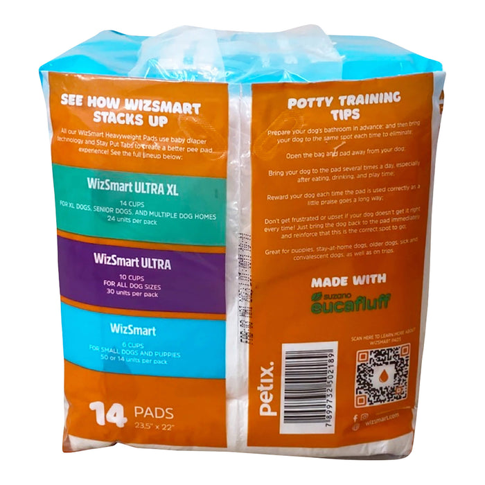 WizSmart Heavyweight Pads for Small Dogs & Puppies - 024PC-2196 - 23.5" x 22" - 50ct - 5