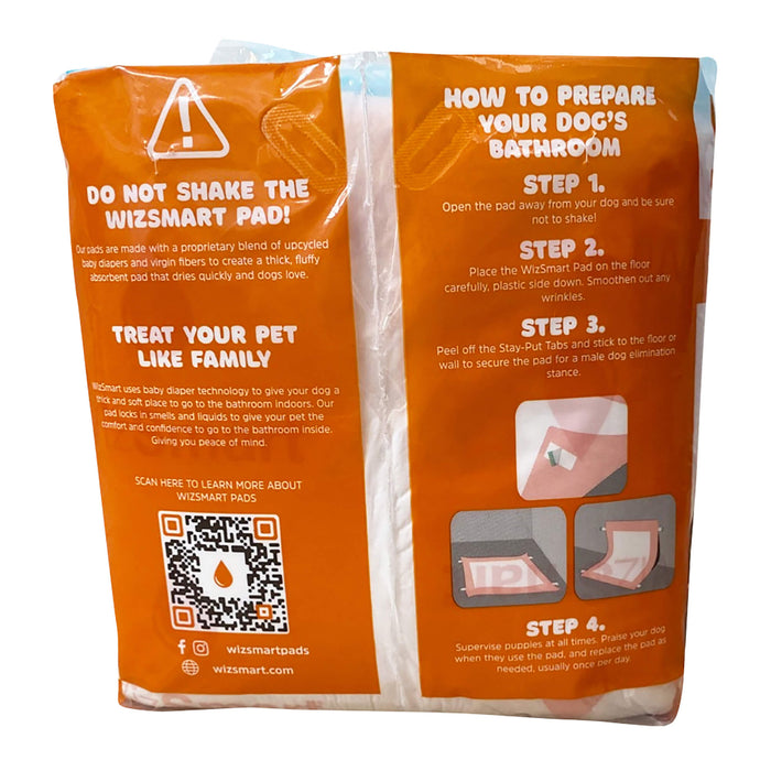 WizSmart Heavyweight Pads for Small Dogs & Puppies - 024PC-2196 - 23.5" x 22" - 50ct - 10
