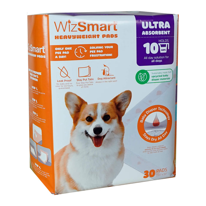 WizSmart Heavyweight Ultra Absorbent Pads for Dogs - 024PC-2240 - 24 ct - XL - 23.5" x 31.5" - 2